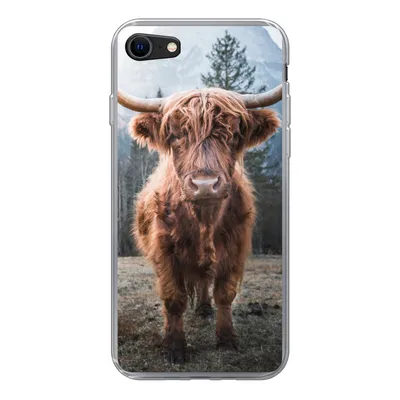 Produktbild von MuchoWow® Handyhülle Schutzhülle Hülle für iPhone SE 2022 Schottischer Hochländer - Kuh - Tiere - Berg - Natur Silikon Softcase Handy Hülle - Schutzhülle
