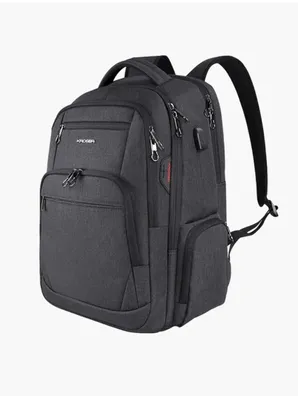 Produktbild von Business 17-Zoll Reiselaptoptasche – Leicht, Wasserabweisend mit Mehreren Fächern, Weicher Polsterung, USB-Anschluss & Kopfhöreröffnung