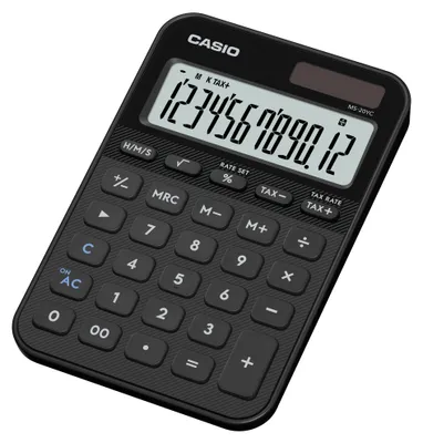 Immagine prodotto di Casio MS-20YC, Desktop, Calcolatrice semplice, Batteria / Solare, Nero