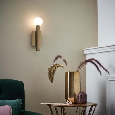 Produktbild von BRILLIANT Lampe Lucky Wandleuchte messing antik | 1x QT14, G9, 18W, geeignet für Stiftsockellampen (nicht enthalten) | Für LED-Leuchtmittel geeignet