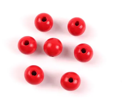 Holzkugeln 12 mm, 100 Stück, rund, rot, für DIY-Schmuck