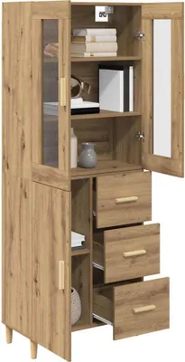 Obrázok produktu pre vidaXL Highboard Artisan dub 69,5 x 34 x 180 cm Materiál na báze dreva