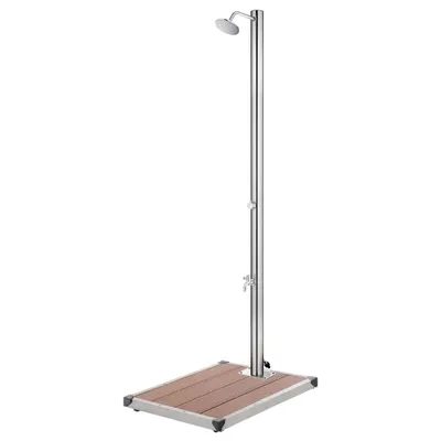 Zdjęcie produktu dla vidaXL Prysznic ogrodowy z brązową podstawą 220 cm stal nierdzewna