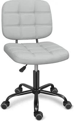 Imagen del producto de Silla de escritorio giratoria, con altura ajustable, en color gris claro