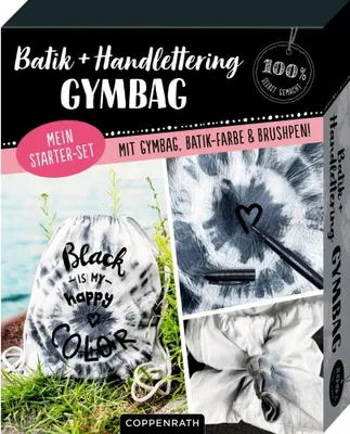 Produktbild von Coppenrath Verlag GmbH & Co.KG Mein Batik+Handlettering Starter-Set - Gymbag (100% s.g.) 1