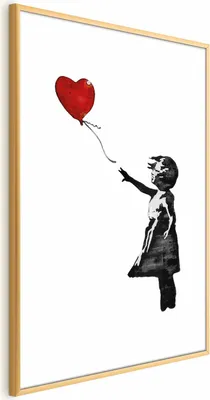 Immagine prodotto di Poster Banksy: Ragazza 29,7x42 cm con cornice dorata con margine