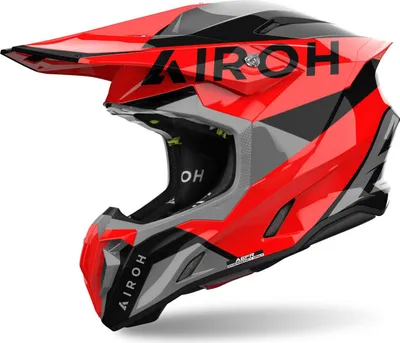 Produktbild von Airoh Twist 3 King Motocross Helm, schwarz/grau/rot, 2XL (63)