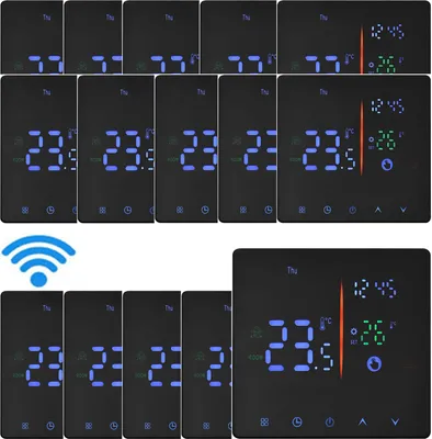 Produktbild von 15x Digital WiFi Thermostat Raumthermostat fuer 3A Warmwasserbereitung Fussbodenheizung, 2 Modus, NTC-Induktion, LCD programmierbares Raumthermostat