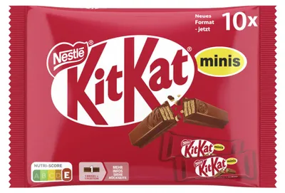 Zdjęcie produktu dla Nestle KitKat Mini – chrupiące wafle w czekoladzie mlecznej, opakowanie 167 g