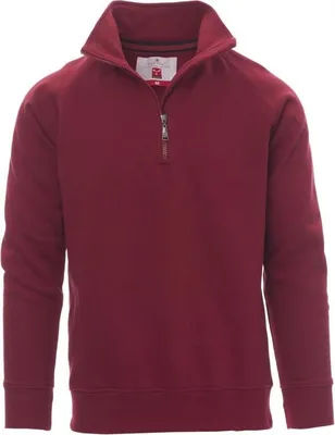 Produktbild von PAYPER Sweatshirt MIAMI+ Herren Troyer Stehkragen Raglanärmel - Robuster & Bequemer Pullover für Arbeit & Freizeit bordeaux XS