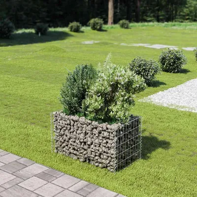 Obrázok produktu pre vidaXL Gabionové zvýšené lôžko z pozinkovanej ocele 90 × 50 × 50 cm
