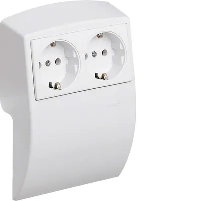 Obrázok produktu pre HAGER L22509010 Dvojzásuvka čisto biela (L22509010)