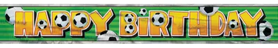 Productafbeelding van Vlaggenbanner voor voetbal, "Happy Birthday", kleurrijk, 34,3 cm - universele maat
