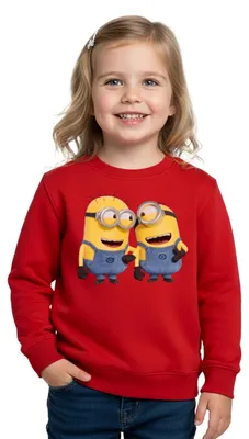 Produktbild von Spreadshirt Minions Despicable Me Phil Und Stuart Kinder Premium Pullover, 134/140 (8 Jahre), Rot