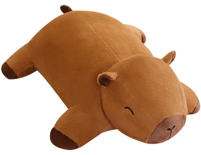 Produktbild von Capybara Plüschkissen 60 cm weich liegend Wasserschwein zum Schlafen und Spielen