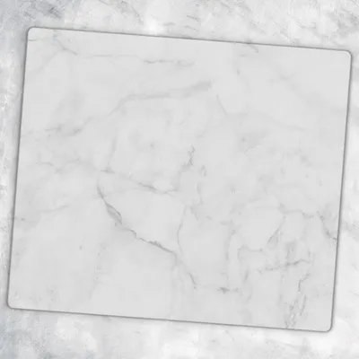 Produktbild von Glas-Herdabdeckplatten Glaskeramikkochfeld-Abdeckung Spritzschutz Glas 60 cm x 52 cm - Weisser Marmor