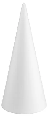 Zdjęcie produktu dla MCE-Commerce A32181 Stożek styropianowy Ø 18 cm wysokość 40 cm, polistyren, biały