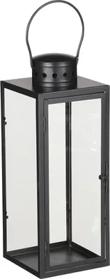 Produktbild von Mica Decorations Arzilla Laterne - L14 x B13 x H35 cm - Schwarz