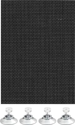 Obrázok produktu pre Univerzálna ochrana pred slnkom, priesvitná, vrátane 6 prísaviek, čierna, 60 x 120 cm