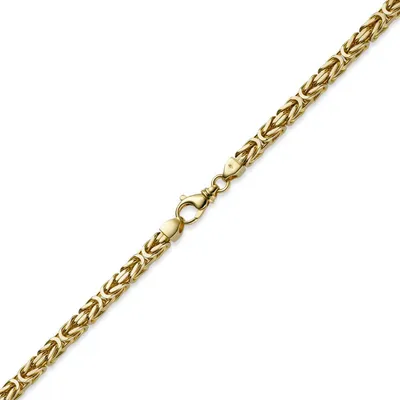 Produktbild von 8mm Armband Armkette Königskette aus 750 Gold Gelbgold 23cm Herren
