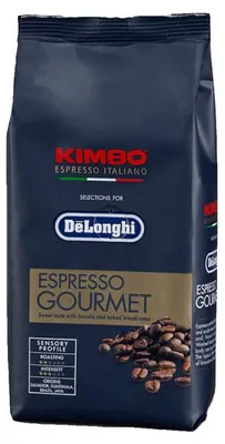 Obrázek produktu pro De’Longhi Kimbo Espresso Gourmet, 1 kg, Espresso, 1 kusů, Taška
