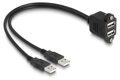 Obrázok produktu pre DeLOCK 88105, 2 x USB Type-A, 2 x USB Type-A, 1 m, Čierna