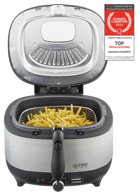 Produktbild von TZS First Austria - Fritteuse 2,8 L - 1800W - einstellbare Temperatur (130°C - 190°C) - Antihaftbeschichtung, isolierter Frittierkorbgriff