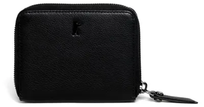 Produktbild von Premium Geldbörse Fiona, Geldbeutel aus Leder, Kleine Portemonnaie mit RFID-Schutz, Reißverschluss & Kartenfächern für Damen – Schwarz