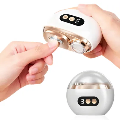 Produktbild von Mapille Elektrischer Nagelknipser,2 in 1 Nagelknipser elektrisch,Elektrische nagelknipser,Nagelschneider elektrisch,mit LED-Licht,3 Geschwindigkeiten,für Baby,Erwachsene Und Senioren (Weiß)