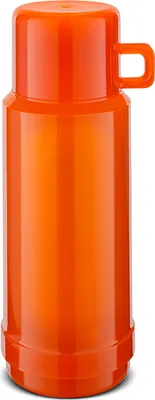 Produktbild von ROTPUNKT Isolierflasche JESPER I  1,00 ltr. - Glaseinsatz I geschmacksneutral -hochwertig,  Thermoflasche mit Griffbecher glossy orange