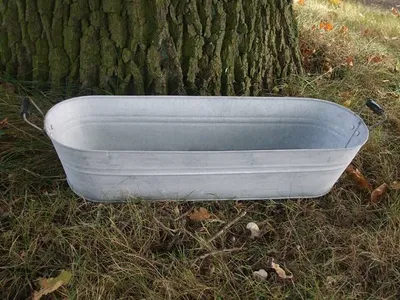 Produktbild von Zinkzuber, Zinkwanne, Pflanztopf, Zinkbottich, Blumentopf, Pflanzschale 56 cm