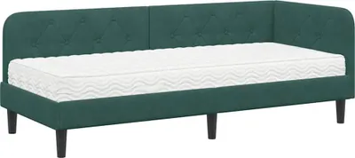 Immagine prodotto di vidaXL Letto angolare verde scuro 80 x 200 cm Velluto