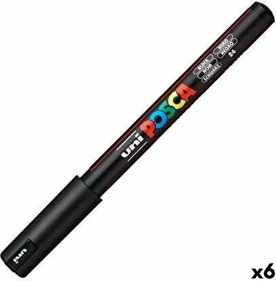 Zdjęcie produktu dla POSCA - POSCA PC1MR EF Black | 1 sztuka | 6 sztuk