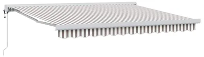 Immagine prodotto di Tenda da sole vidaXL grigio chiaro e bianco, 400 x 300 cm, in poliestere e alluminio