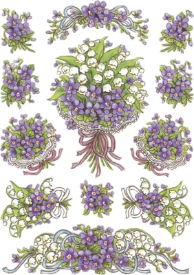 Produktbild von aufkleber Violett 3 Blatt grün/violett