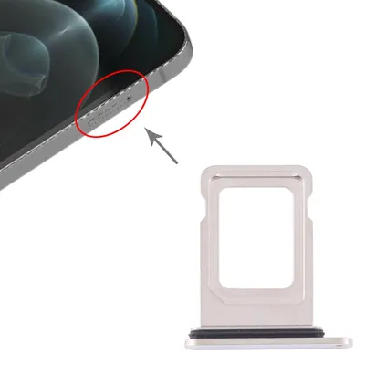 Obrázek produktu pro Držák pro dvě SIM karty pro Apple iPhone 12 Pro Max, stříbrný, náhradní díl