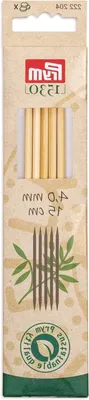 Productafbeelding van Breinaalden Bamboe - Dubbele Punt naalden - Sokken Breien - Taps Toelopende Tips - 15 cm - Natuurlijk