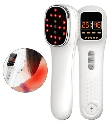 Produktbild von Rotlichtlampe Handgerät Rotlichtgerät LED Lichttherapie 650nm+808nm mit Stativ Timer USB Wiederaufladbar für Gesicht Körper Haustiere