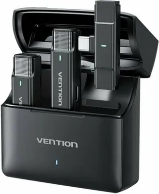 Produktbild von Set mit 2 Vention USB-C-Mikrofonen + Ladetasche