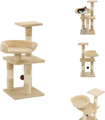 Immagine prodotto di vidaXL Tiragraffi per gatti con tiragraffi in sisal 65 cm Beige - Tiragraffi