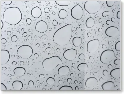 Produktbild von DEQORI Schneidebrett Glas 40x30 cm 'Wassertropfenmuster' Schneideplatte groß