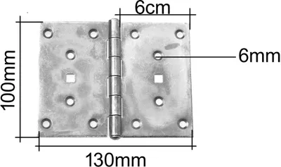 Obrázek produktu pro Aqbau® Válcované panty poloviční šířky 50 x 42 x 1 mm Nábytkové panty stříbrné 10 ks