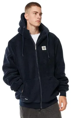 Obrázek produktu pro Pánská bunda Mass Denim Patch Teddy Hoody Zip Jacket navy - 3XL