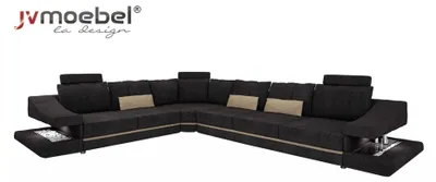 Produktbild von Wohnzimmer Textil neu L-Form Sitz Schlafsofa Möbel Ecksofa Couch Polstermöbel