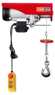 Image de Treuille électrique - PA800 - 1350–1450 W - Capacité de levage : 400 kg (avec un seul câble) / 800 kg (avec deux câbles) - Hauteur de levée : 10 m - Vitesse de levée : 10 m/min -par câble avec arrêt d'urgence - Rouge