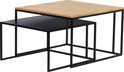 Produktbild von Miliboo - Ausziehbare Couchtische aus massivem Mangoholz und Metall TAHL