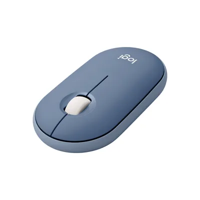 Obrázek produktu pro Logitech Pebble M350, Pro praváky i leváky, Optický, RF bezdrátové + Bluetooth, 1000 DPI, Modrá
