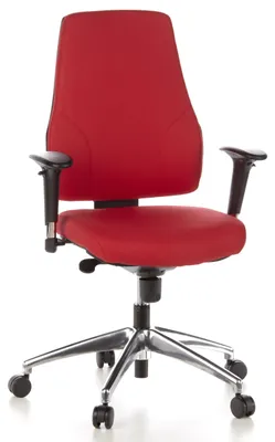 Bürostuhl rot, stufenlose Höhenverstellung, ergonomisch