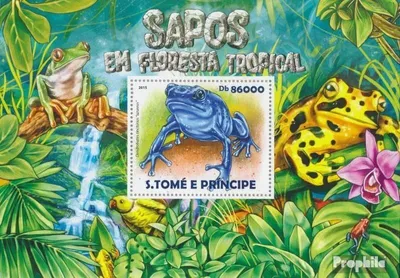 Produktbild von Briefmarken Sao Tome e Principe 2015 Mi Block 1078 (kompl. Ausgabe) postfrisch Regenwaldfrösche