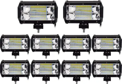 Produktbild von Greenmigo 10X 72W LED Arbeitsscheinwerfer Zusatzscheinwerfer Auto 12V 24V Scheinwerfer Offroad Flutlicht Spotlight 6000K Wasserdicht IP67 Arbeitslicht